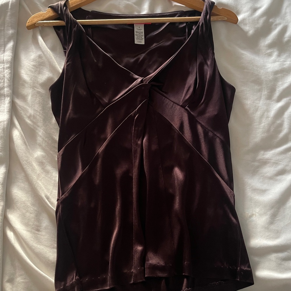 Burgundy Silky Top